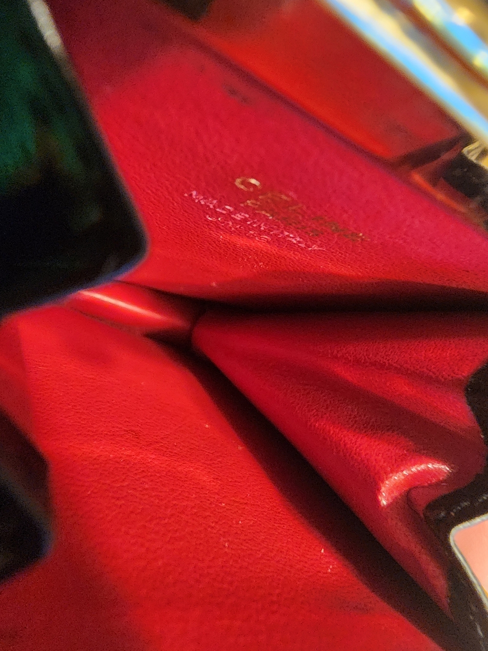 vintage Celine coin case featuring red suede and black leather Circa 1970's-1980 - Picture 16 of 16